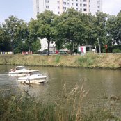 Kanal vor Hotel in Gent