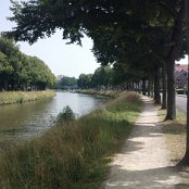 Kanal vor Hotel in Gent